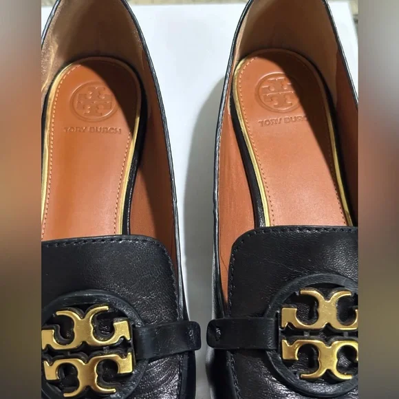Tory Burch Black and Gold Loafers - Picture 6 of 9